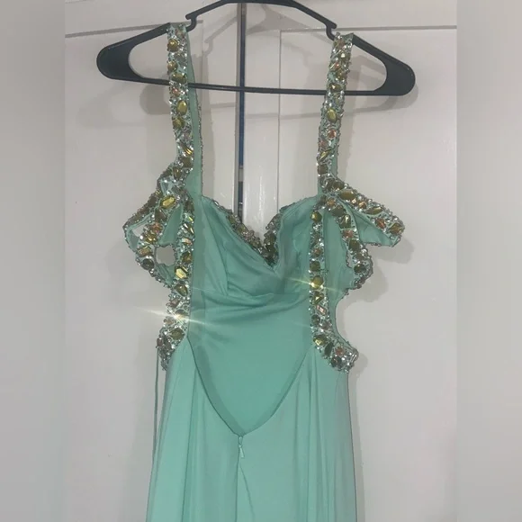 mint backless dress Buy InWeave Mint Green Georgette Backless Dress Online At Low Price main image 0
